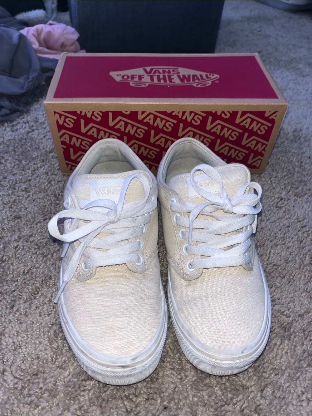 Vans Box with Red and Kraft Brown Branding